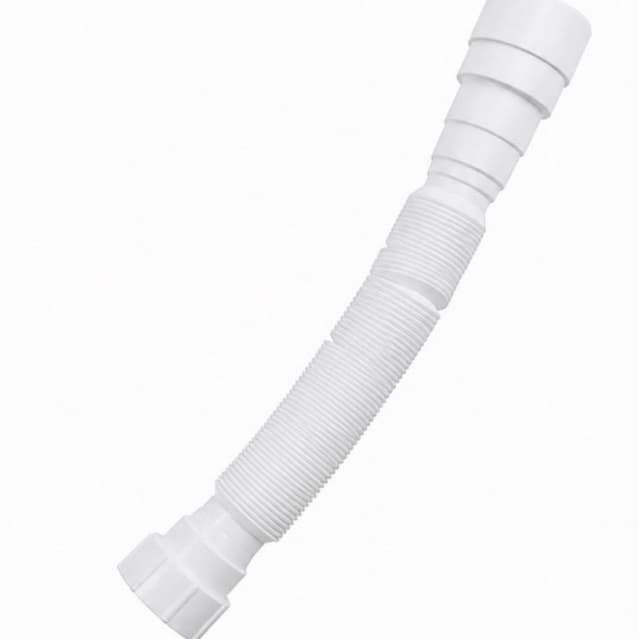 Sifão flexível alongado rosca pvc branco,universal