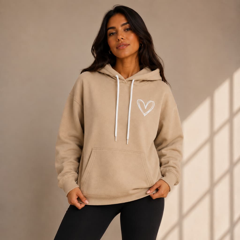 Moletom Feminino Estampado Coração Linhas Delicado Lindo Conforto Novidades Chique