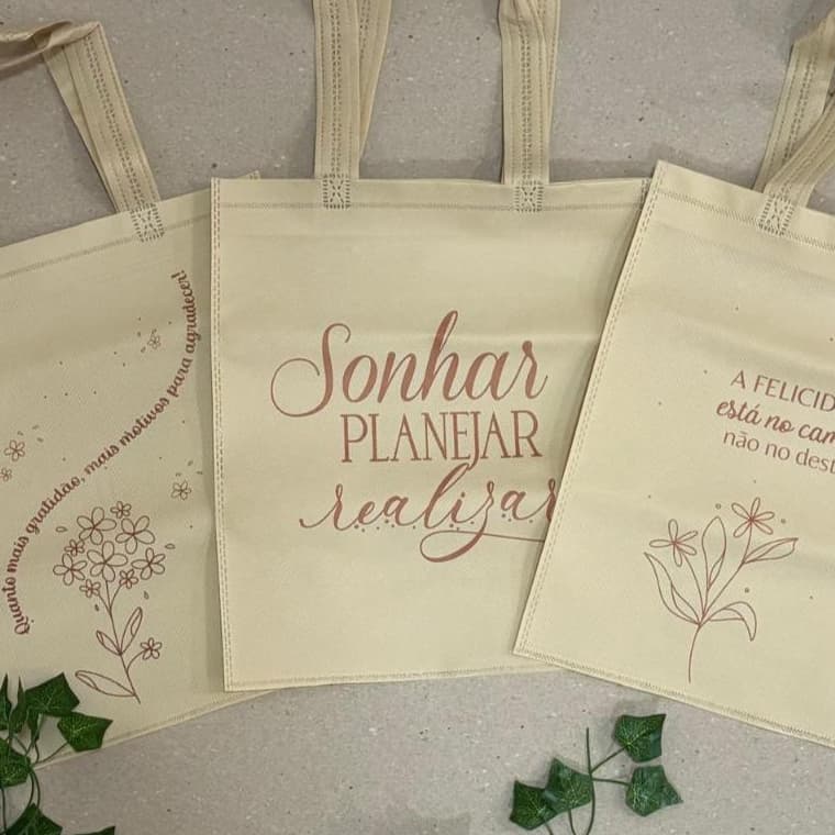 Sacola Ecobag TNT 80g Frases