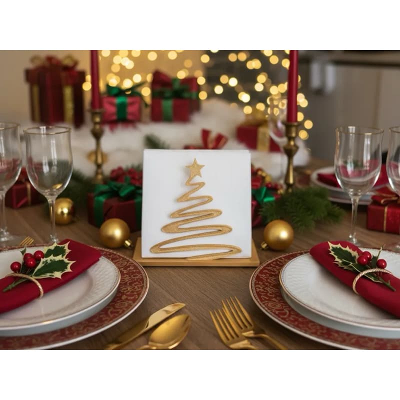 Suporte de Lenço de Papel e Guardanapo para seu Natal