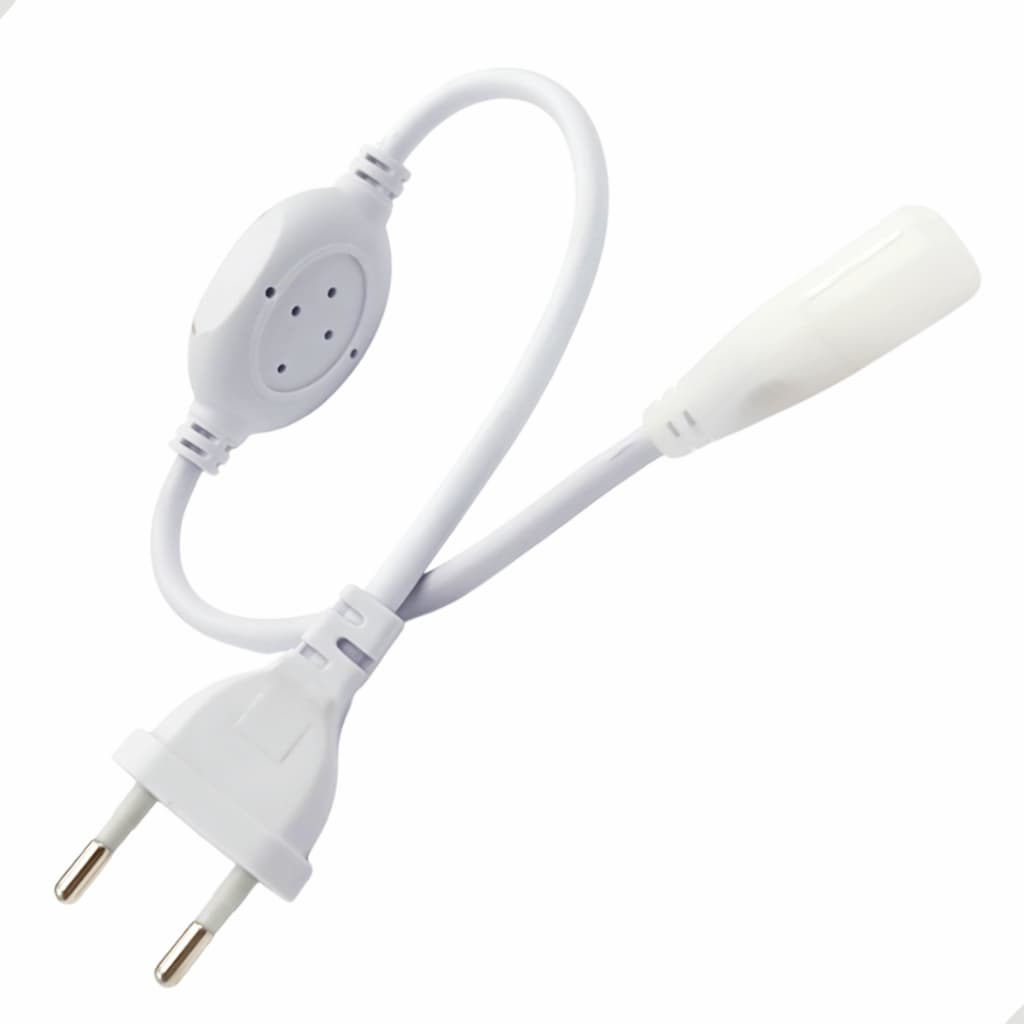 Conector Rabicho Fita LED Mangueira COB 3528 110V 220V Bivolt Cabo Alimentação Tomada
