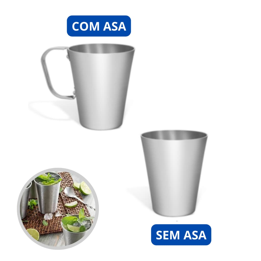 Copo em Alumínio Cônico - ALUMIC - CRIATIVA/PREMIUM