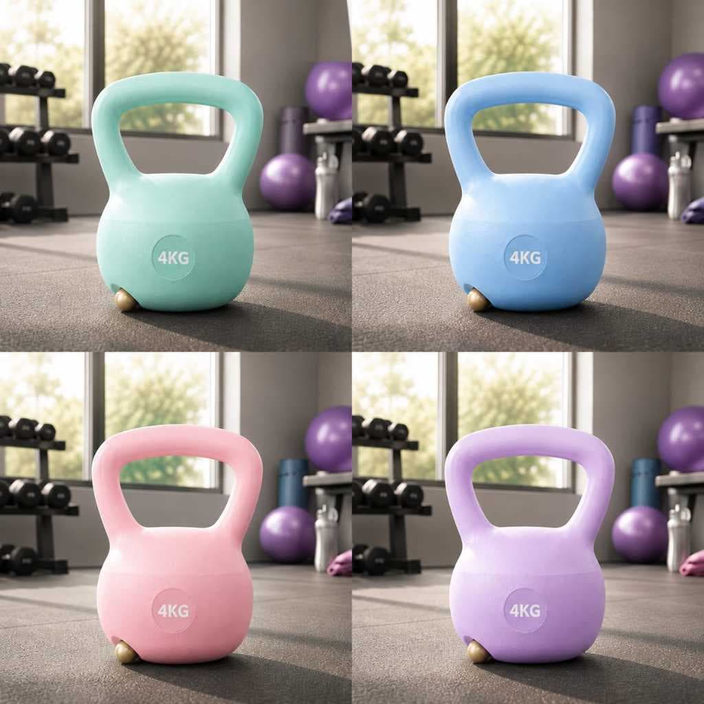 Kettlebell  pesos Fitness Soft Feminino P Malhar Em Casa Emborrachado macio Treino funcional
