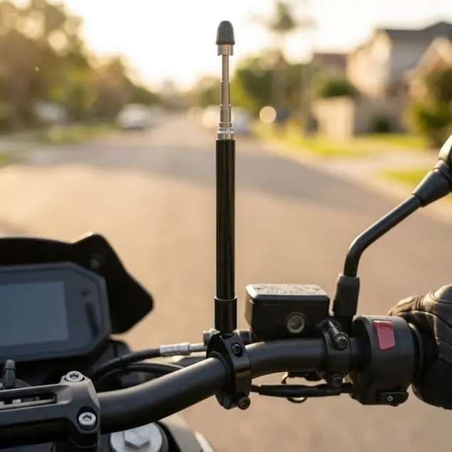 Antena Corta Pipa Retrátil [ Para Moto; Anti Cerol; ZE-0923] - IDEIA FLORIDA -