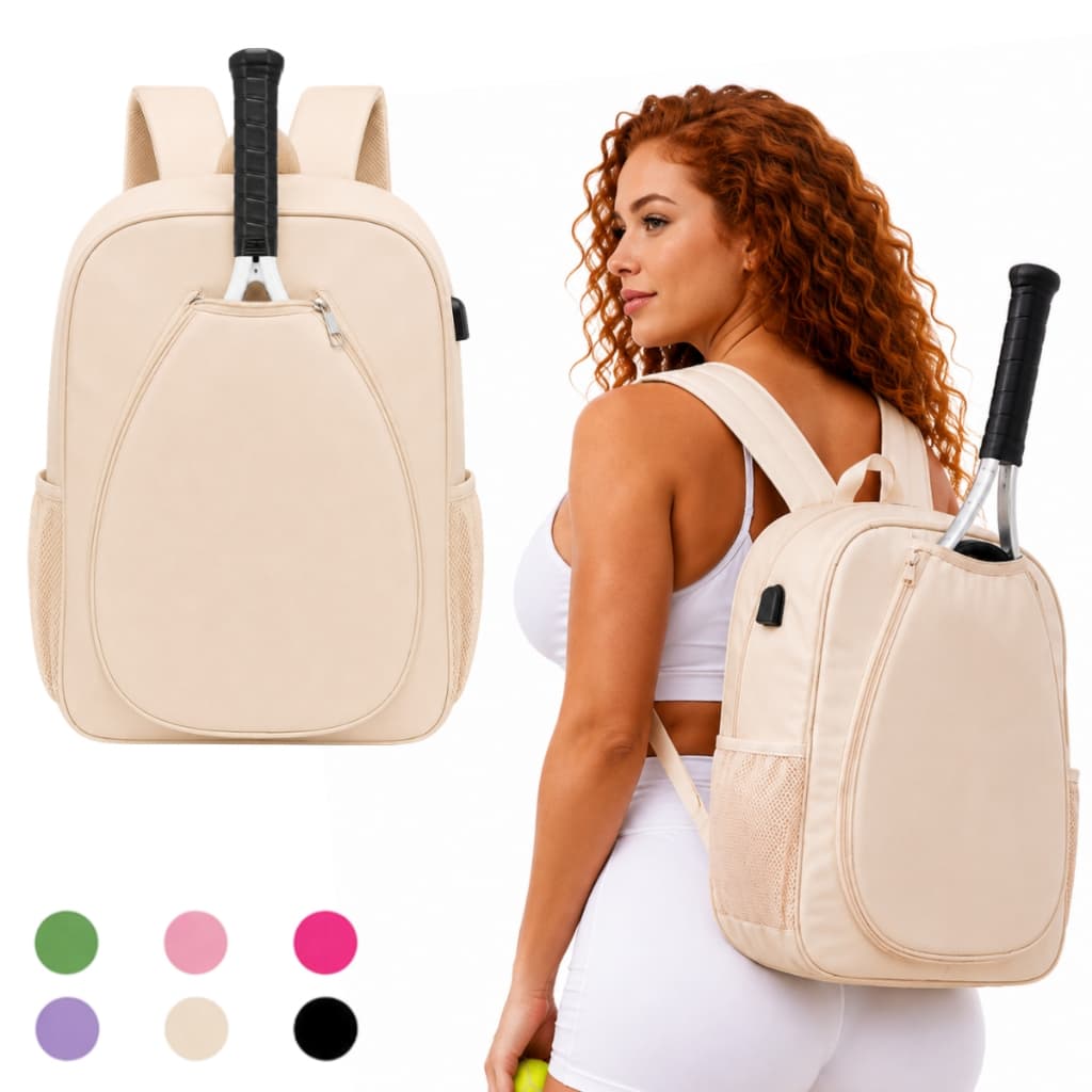 Mochila Beach Tennis Raqueteira Esportiva com Bolso para Garrafas Atleta Esporte Tênis
