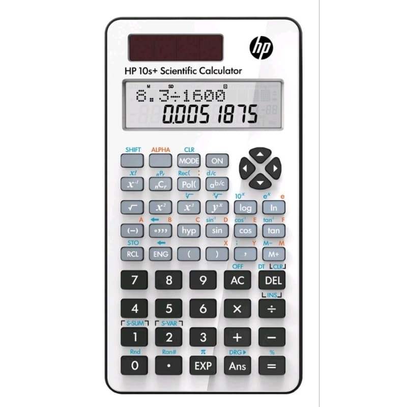 Calculadora Científica HP 10s+ — LCD 1-2 Linhas — Alimentação por Bateria — Uso Escolar/Técnico