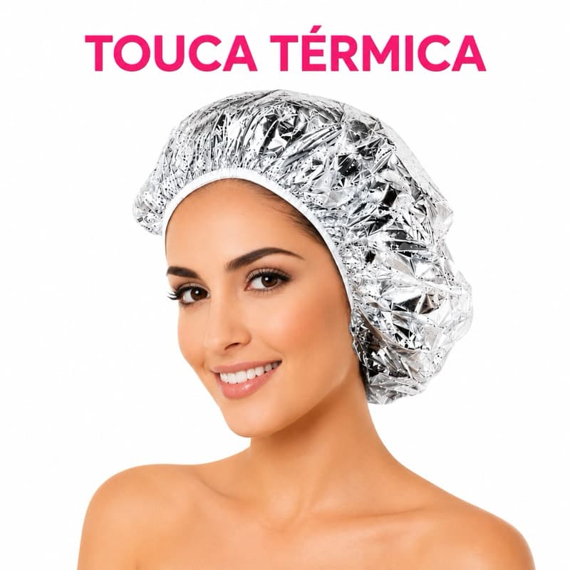 Touca Térmica para Hidratação Capilar – Touca de Alumínio para Banho de Creme, Queratina e Tratamentos