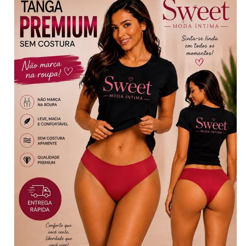 Calcinha Sem Costura Confortável Premium Kit 10