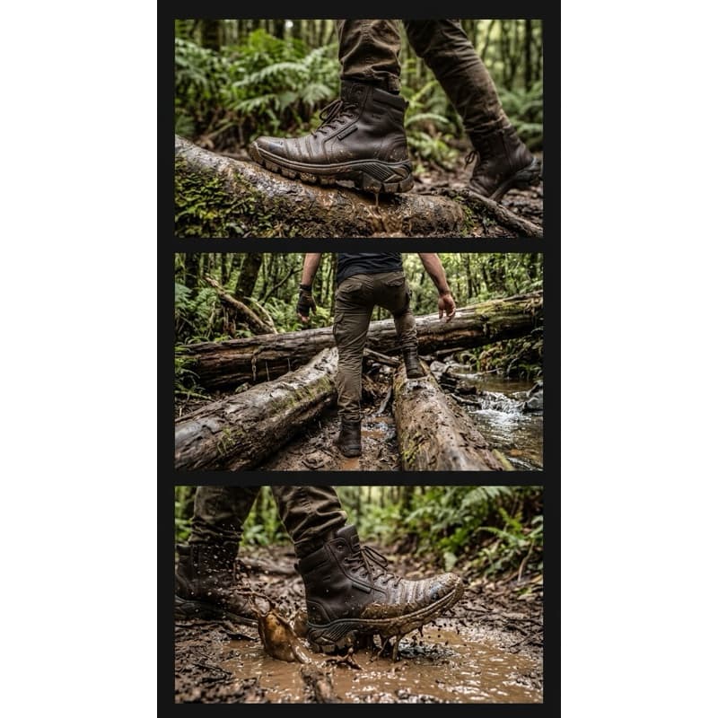 Bota motoqueiro masculina couro legitimo biqueira PVC resistente para motoboy