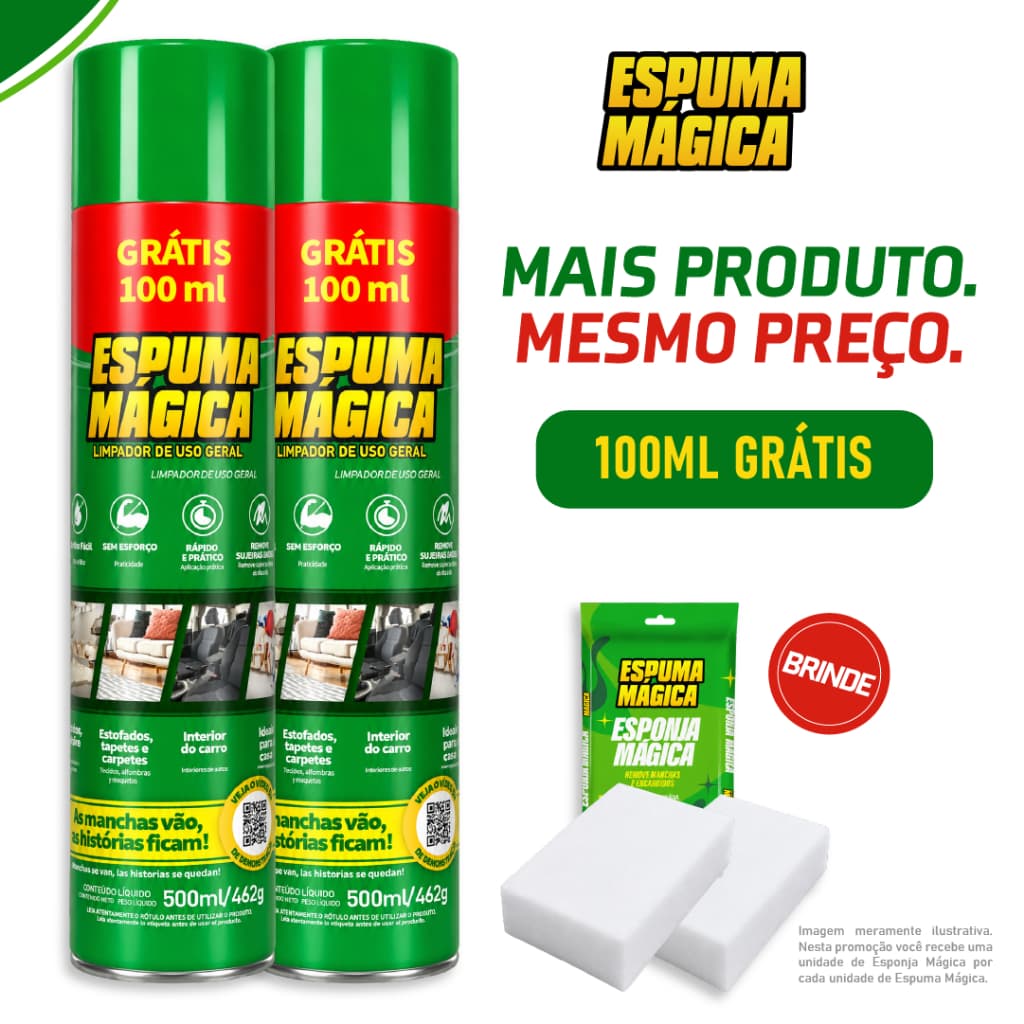 KIT 2 Espuma Mágica Proauto | Limpeza Fácil e Eficiente | Ação Imediata | Spray Aerossol 400ml