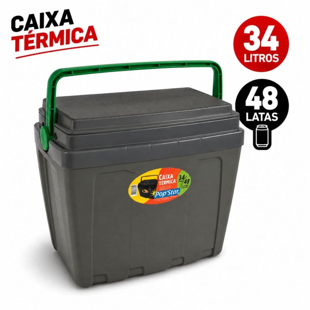 Caixa Térmica 34 Litros Cooler Praia Clube Antares