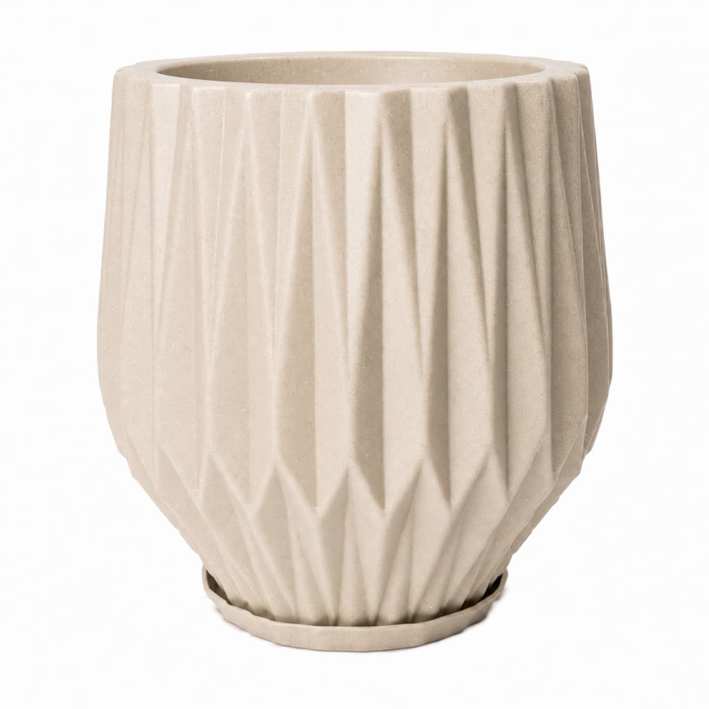 Vasos Para Plantas Origami Tamanho P com Prato Coletor - Vaso Decorativo em Polietileno