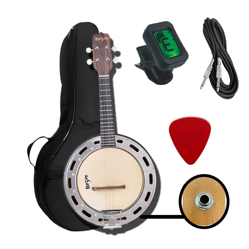Banjo Rozini RJ14 Elétrico Com Capa e Acessórios