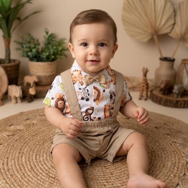 Roupa Safari Menino Conjunto Infantil Festa