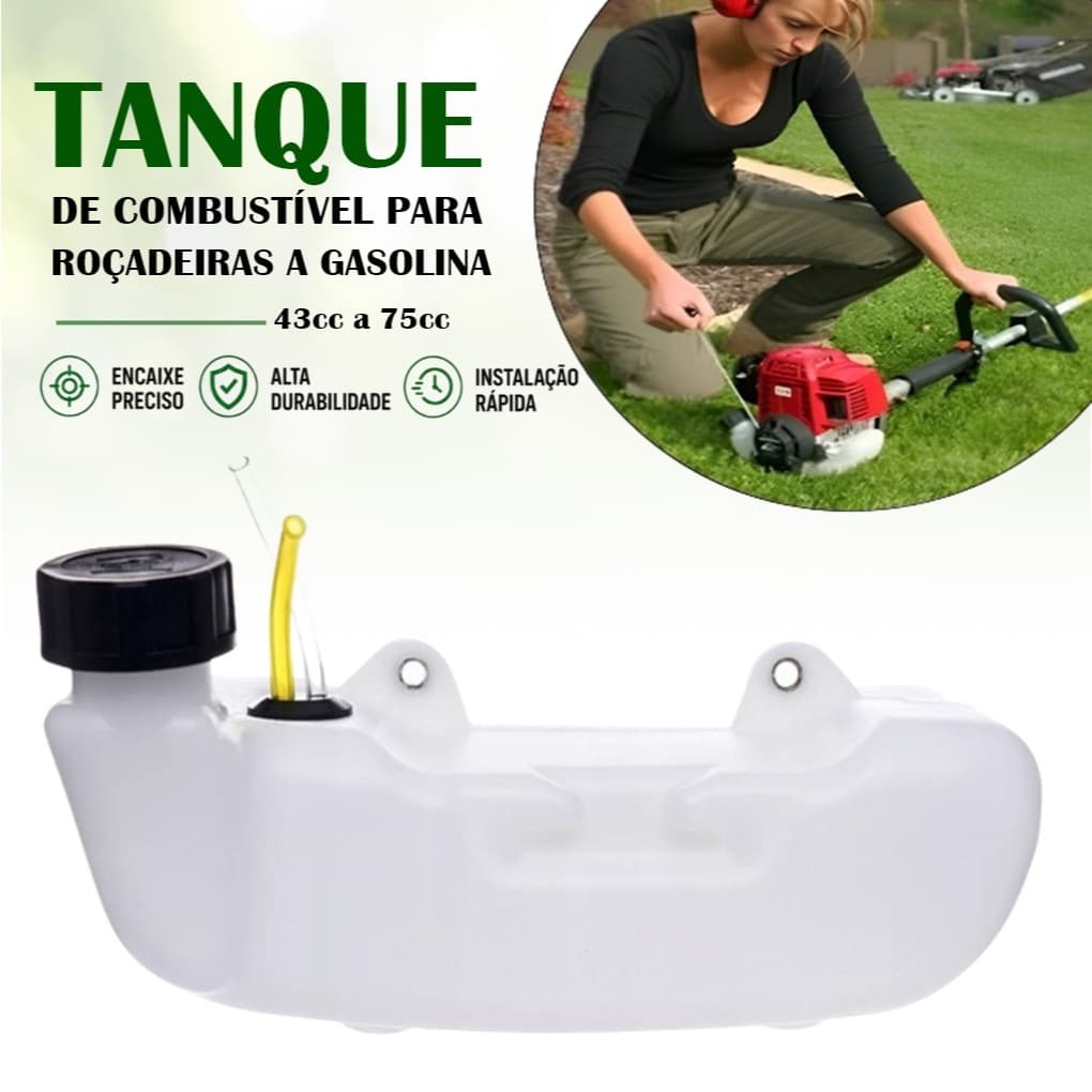 Tanque Combustível Roçadeira Gasolina Universal 2 Furos 43cc
