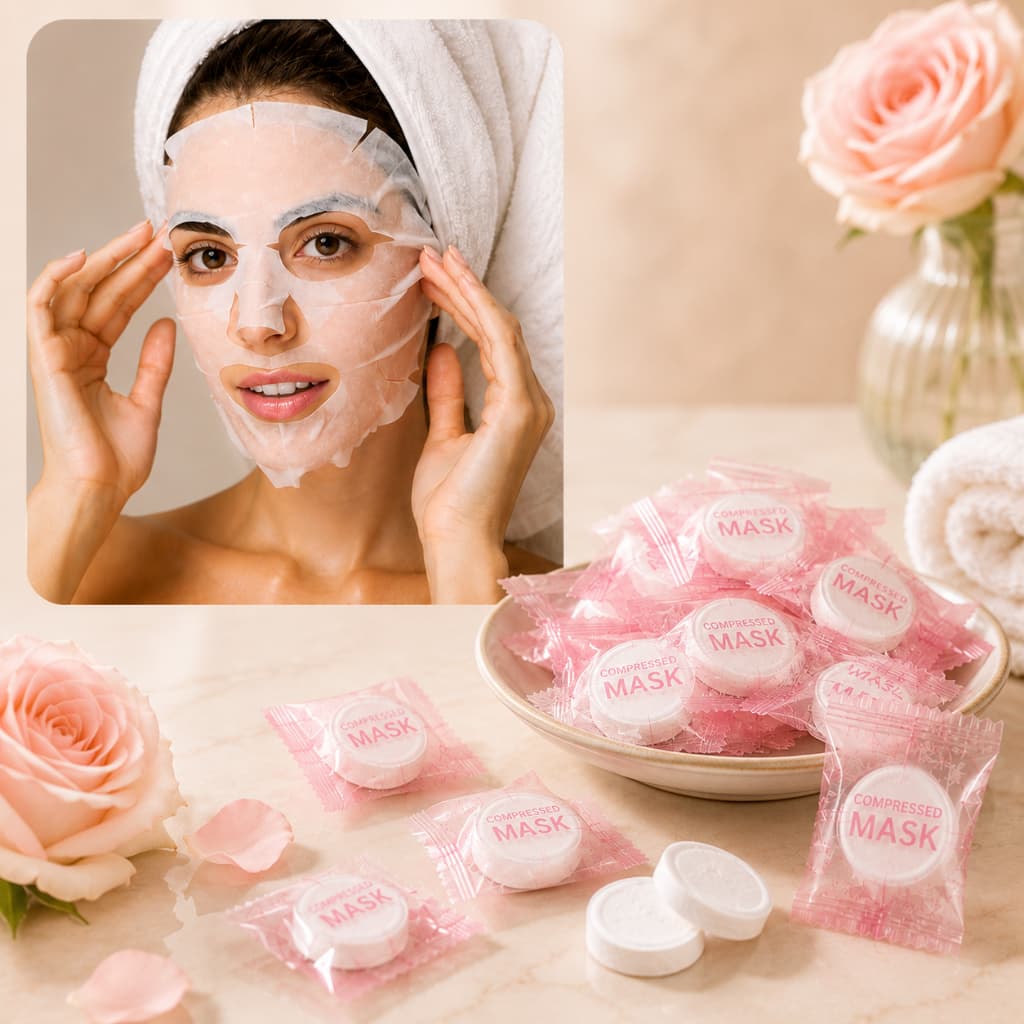 Mascara Facial Comprimida Descartavel Em Capsula Desidratada Para Skincare DIY