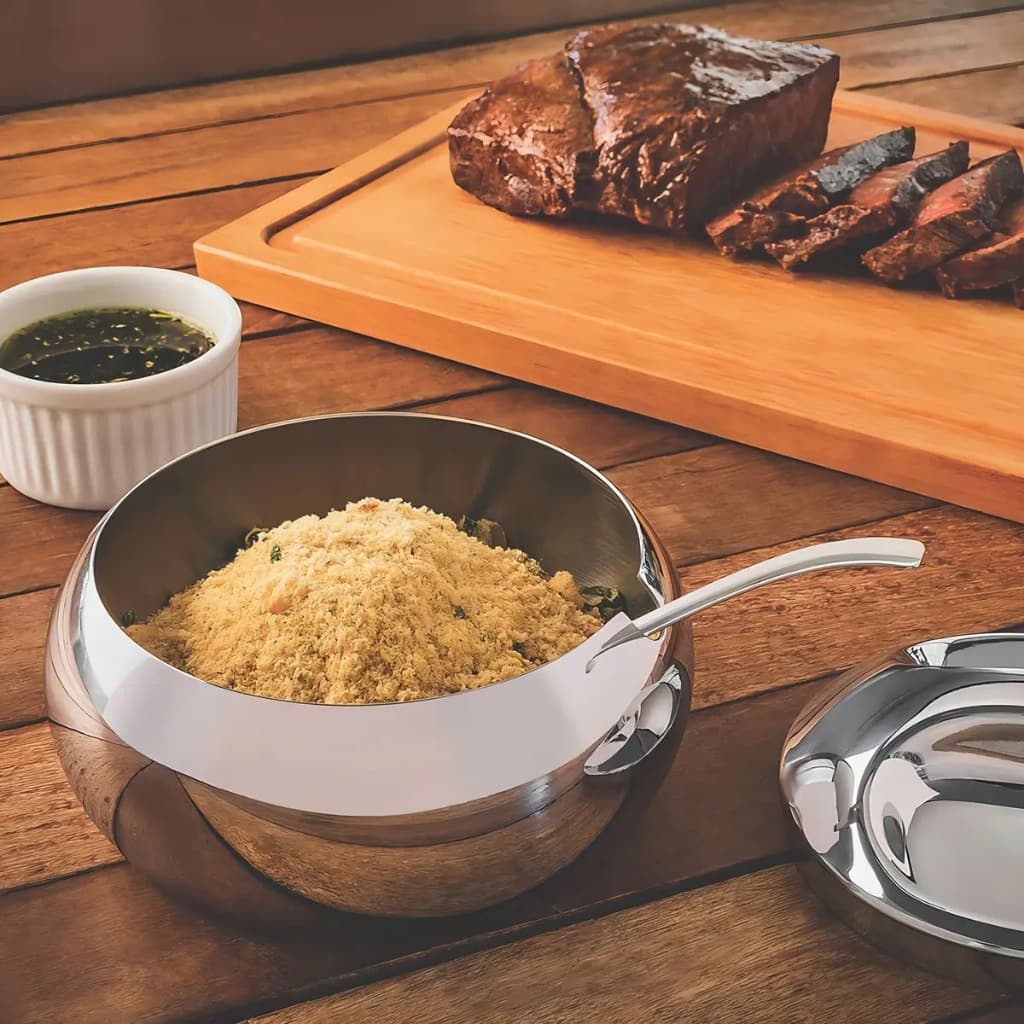 Kit para Farinha Tramontina Service em Aço Inox 13,5 cm 2 Peças