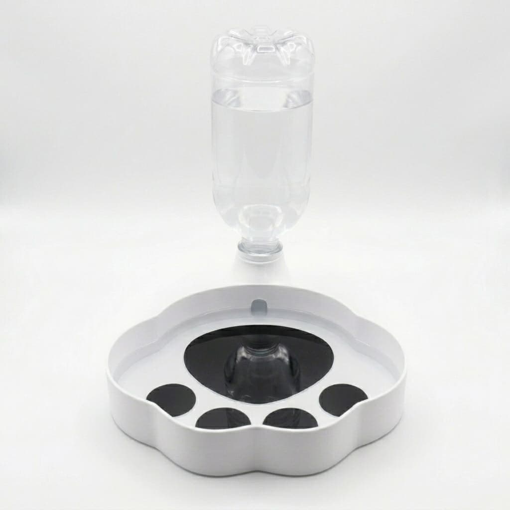 Bebedouro Automático para Gato e Cachorro Pequeno - Usa Garrafa Pet Comum - Água Sempre Fresca - Sem Energia Elétrica
