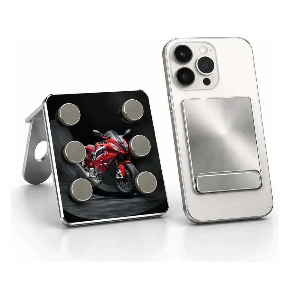 Suporte Celular Moto Magnético 6 Ímãs Fortes Guidão Universal Motoboy GPS Fixação Segura iFood