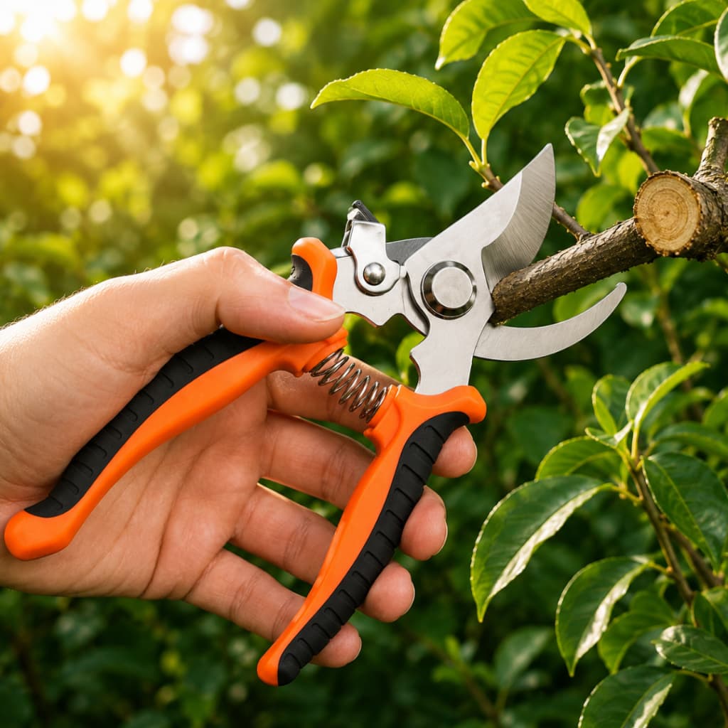 Tesoura de Poda Inox Super Afiada para Jardim e Plantas Corte Fácil com Trava de Segurança