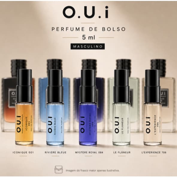Kit 5 Perfumes OUI Mini 5ml - Eau de Parfum Masculino