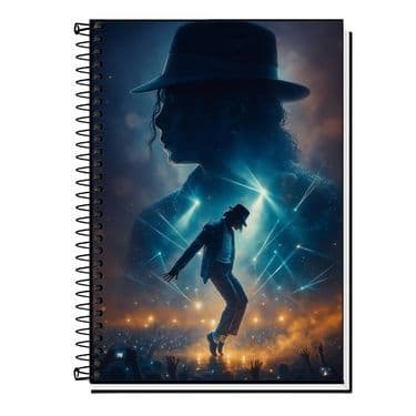 Caderno Michael Jackson | Caderno Escolar 1 a 20 Matérias | Caderno Universitário | Divisórias | Material Escolar