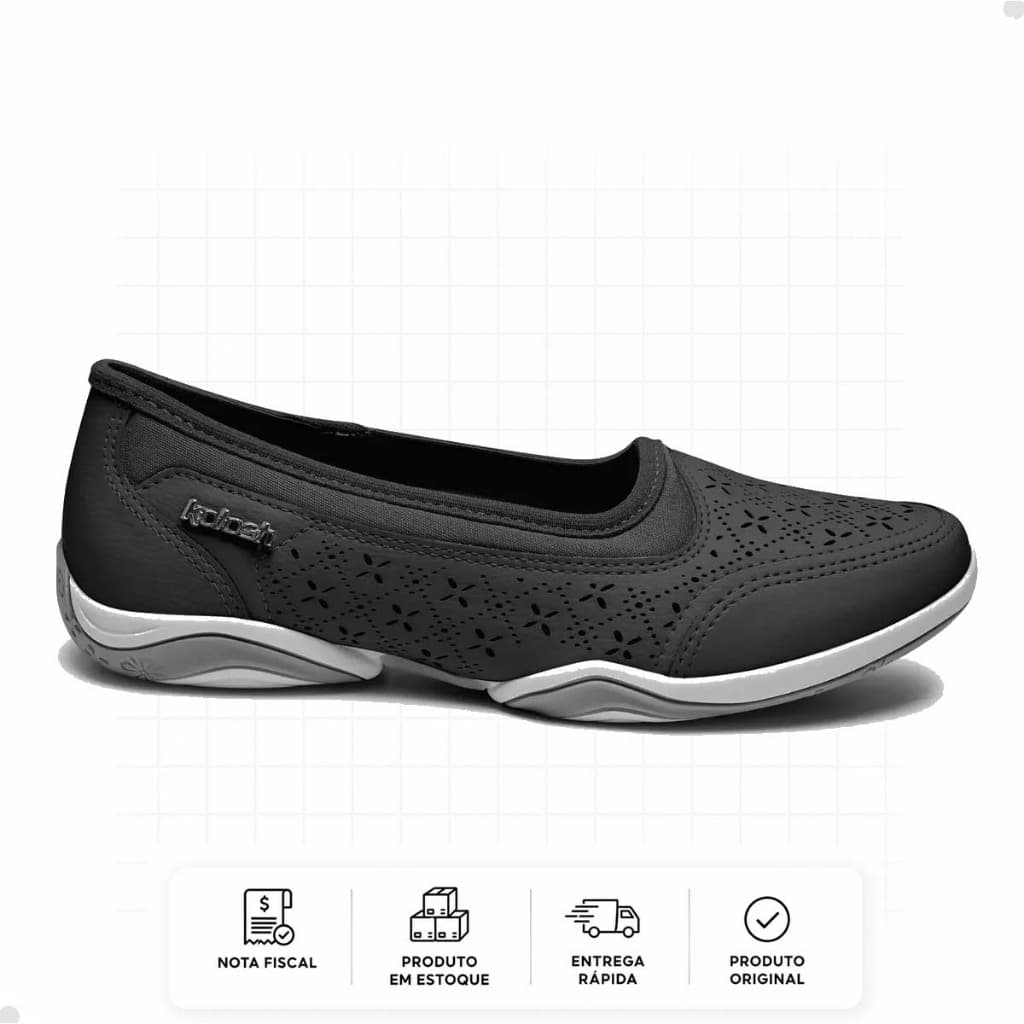 Tênis Kolosh Feminino Conforto Brilho Calce Fácil Envio 24hr