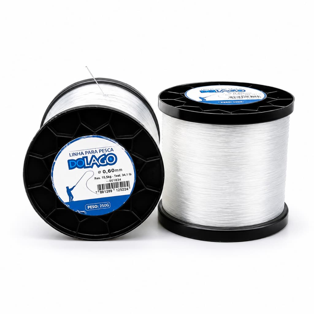 Linha Nylon de Pesca 0,60mm 250g transparente de alta resistência Mazzaferro DoLago