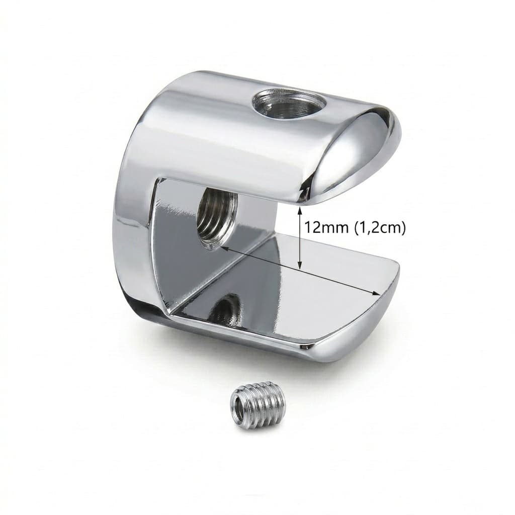 SUPORTE FENDA PARA PRATELEIRA VIDRO 12MM