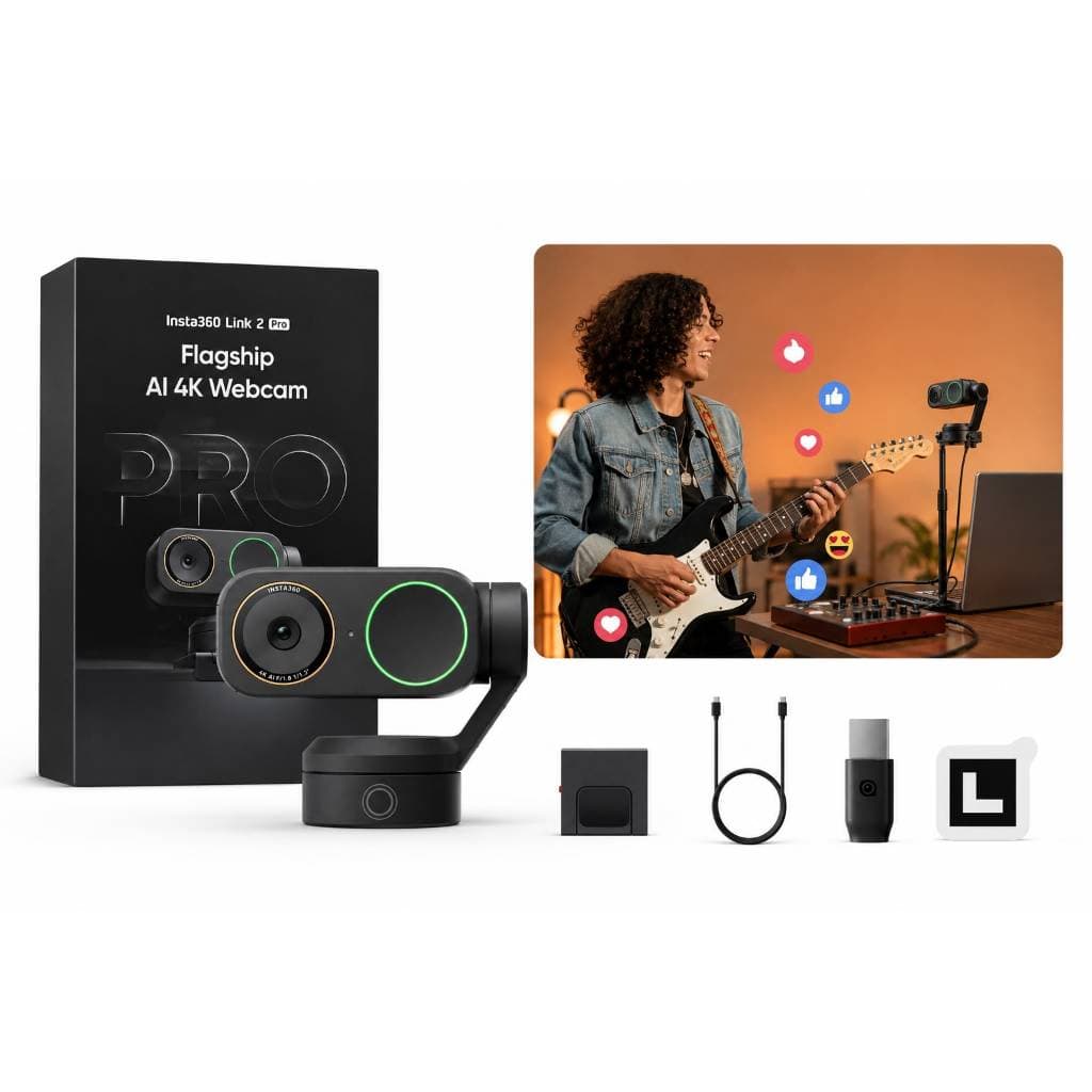 Insta360 Link 2 Pro – Webcam PTZ 4K para PC/Mac