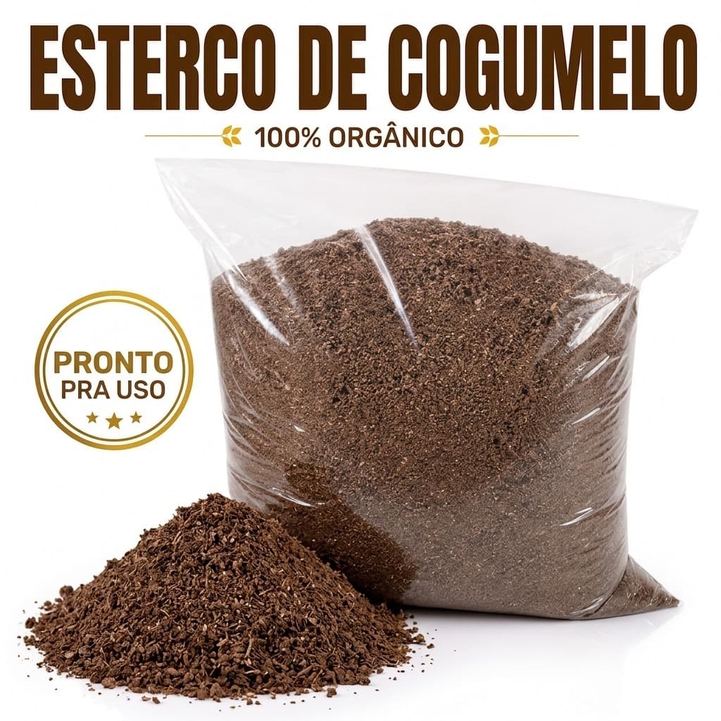 Esterco De Cogumelo Adubo Organico Pronto Para Uso 2KG