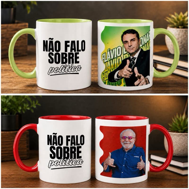 Caneca Lula ou Bolsonaro Personalizada| Caneca Política