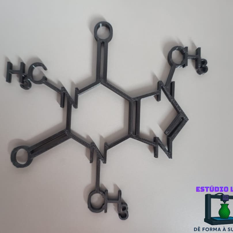 ☕ Cafeína (C₈H₁₀N₄O₂)/ #Café – Fórmula Química Decorativa | Decoração Criativa para Amantes de Café