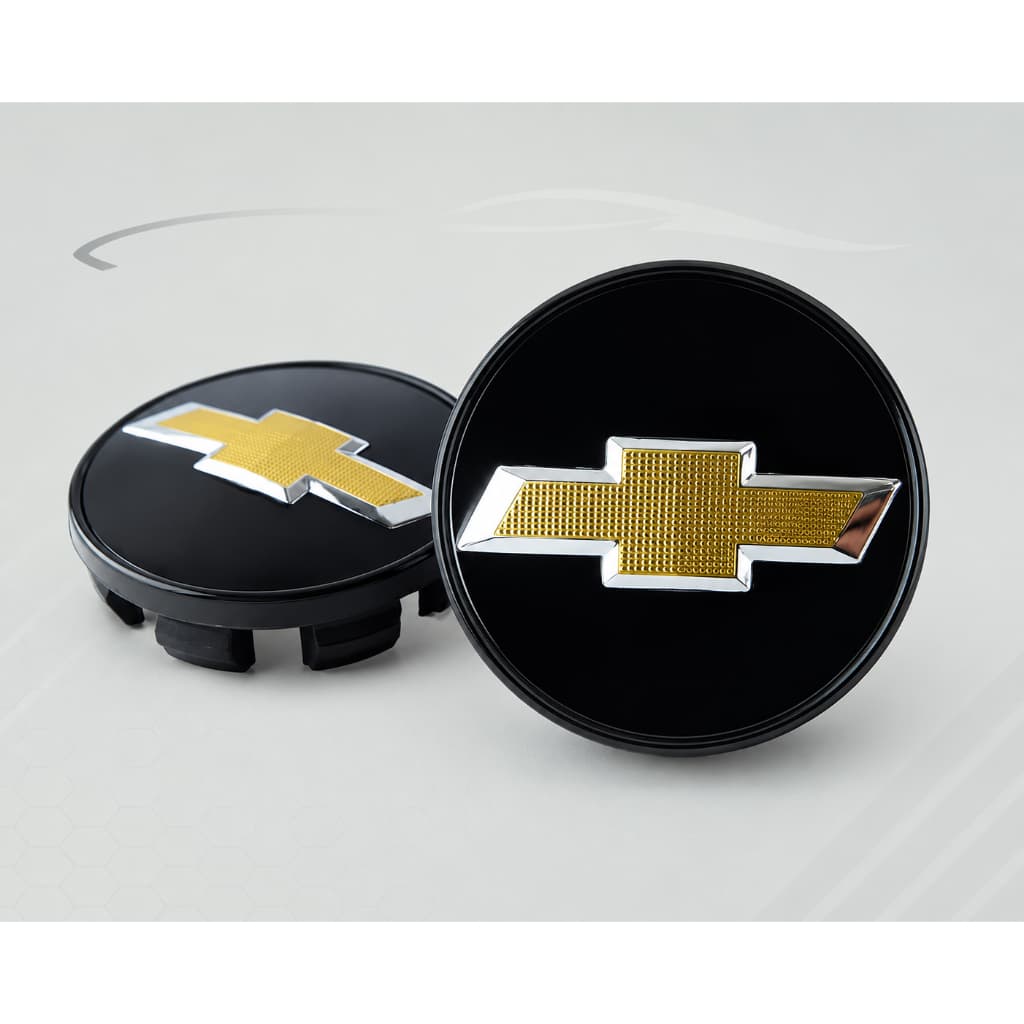 Kit 4 Calotinhas Miolo Centro De Roda GM Chevrolet 50mm Black Preto Roda Leve Premium