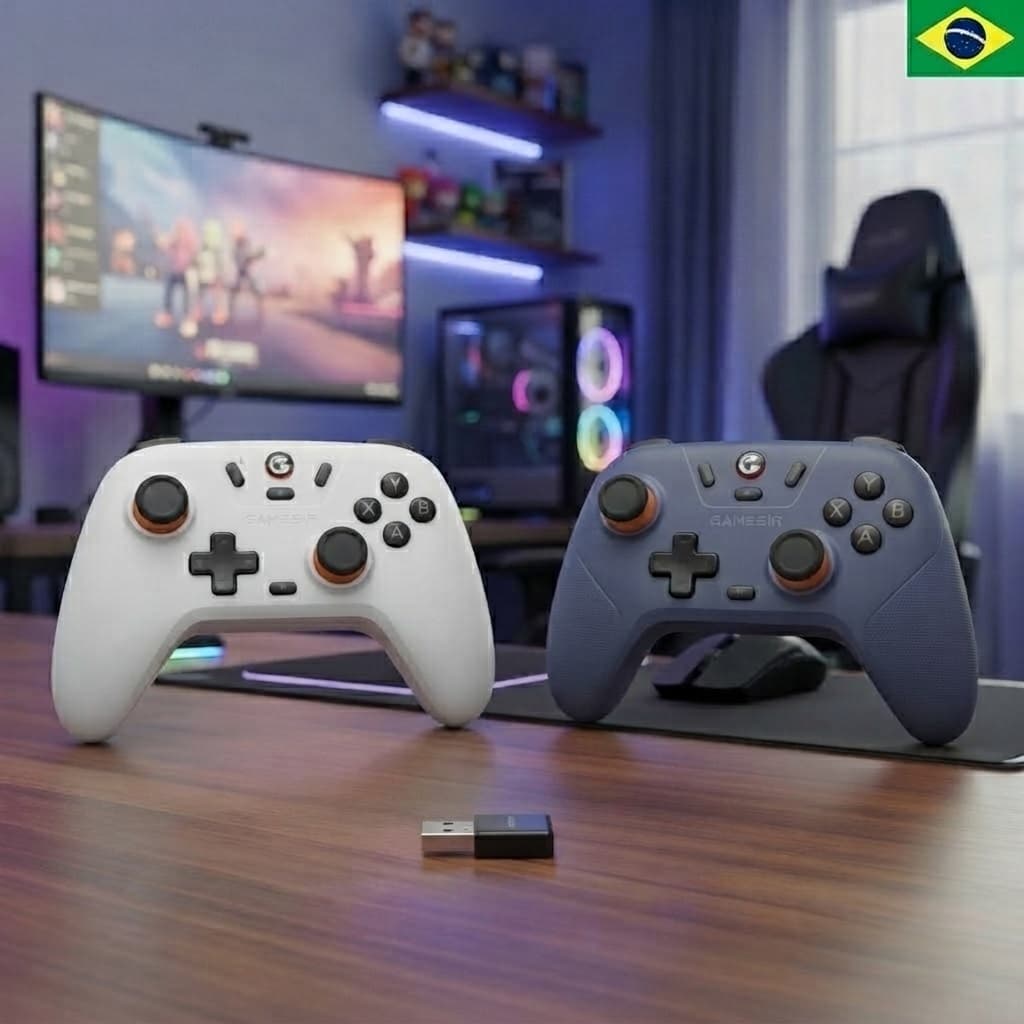 Controle Gamer GameSir T4 Nova Lite – Wireless 2.4GHz  Bluetooth Compatível com PC, Android, Switch
