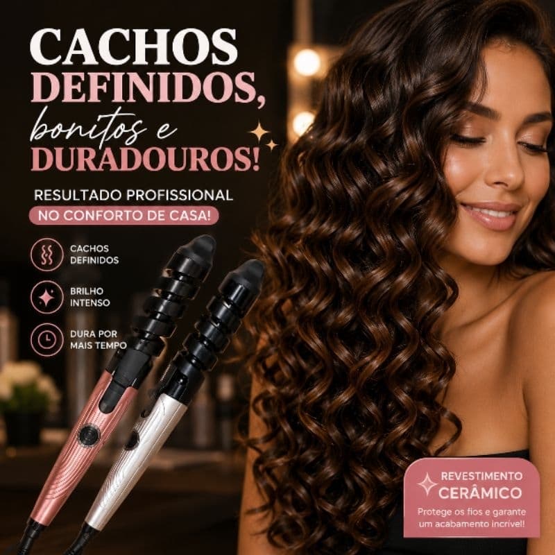 Modelador Cachos Profissional 30W Bivolt Sortido Cachos Definidos Duradouros