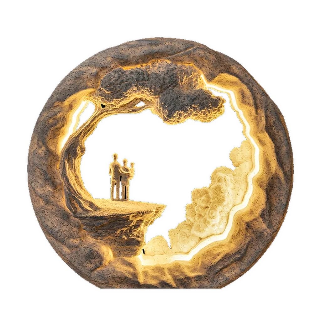Luminária De Mesa Led Abajur Decorativo Família Lado A Lado
