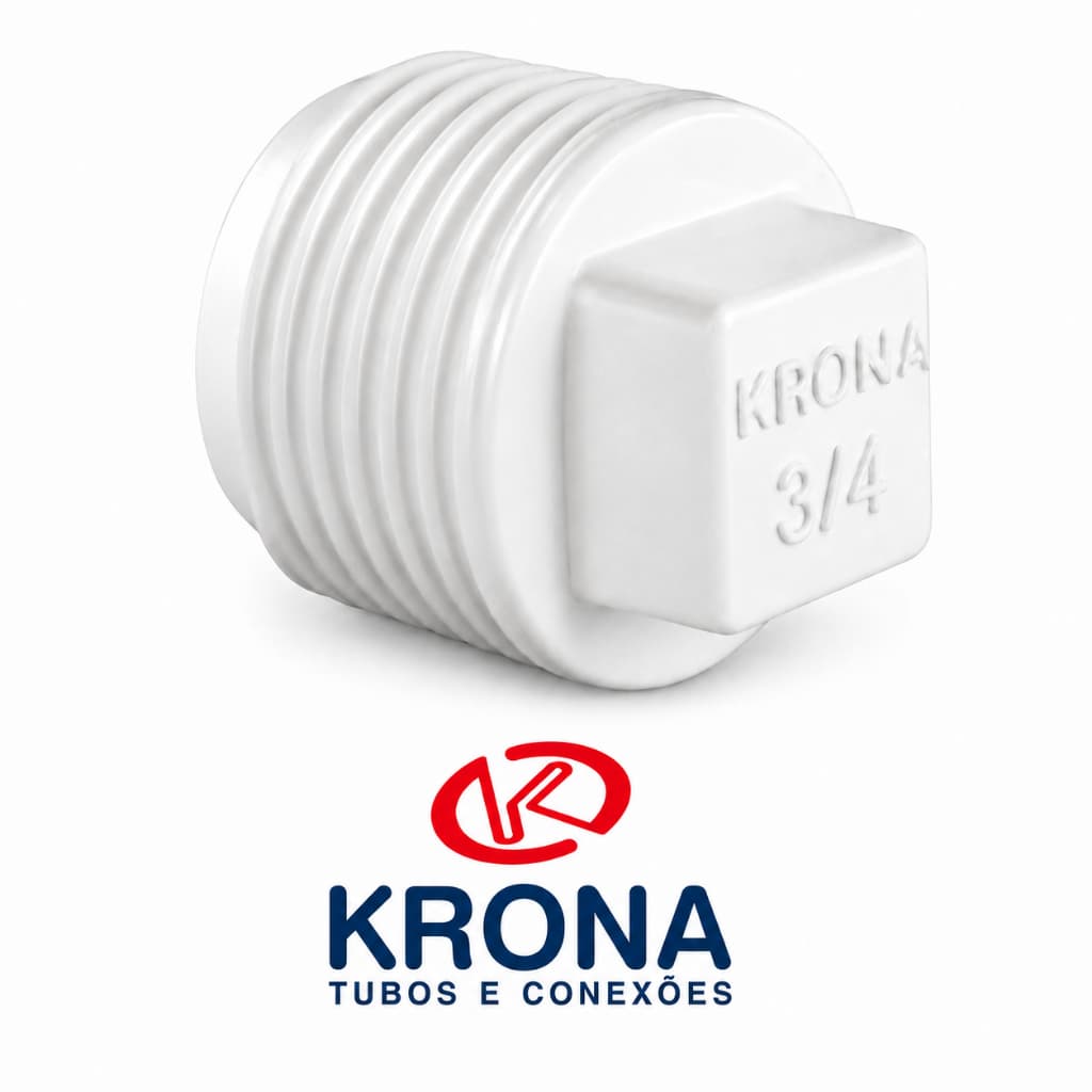 Plug Tampão com Rosca Roscavel Krona 3/4 - Kit Conexão Hidráulica