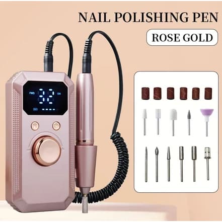 Lixa elétrica para unhas, máquina para remoção de unhas, polidora de unhas, caneta elétrica para polir cutículas,