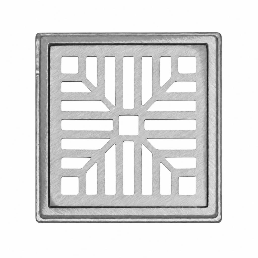 Ralo Grelha Quadrada Caixilho 30x30 Alumínio AC GRELHAS Design Sofisticado Drenagem Eficiente