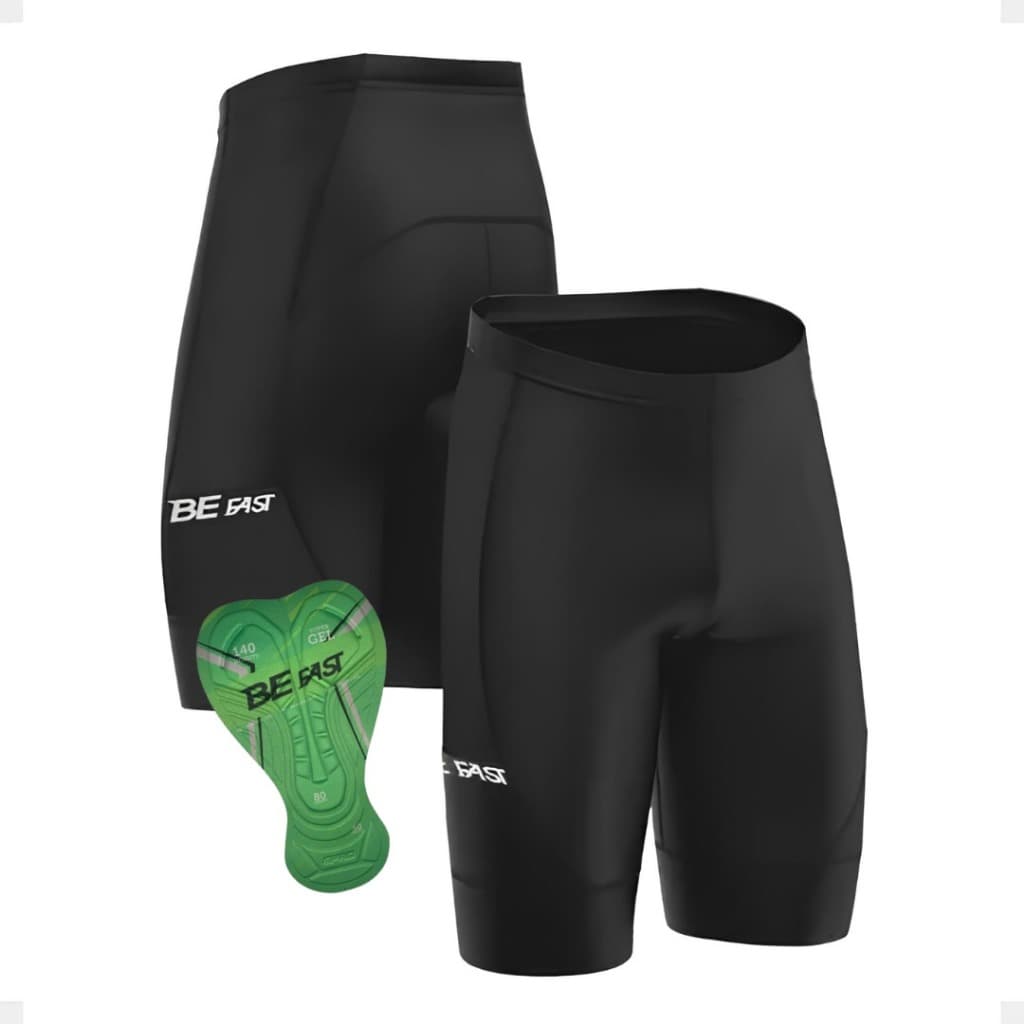 Bermuda Ciclista Masculina Forro Gel + Espuma D100 Acolchoada com Bolso Bike MTB Antiatrito Confortável para Ciclismo