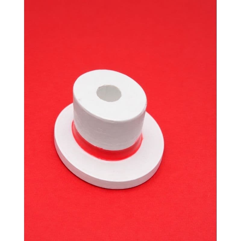 Ofertório Chapéu Malandro Zé Pelintra - Chapéu Panamá Branco com Vermelho
