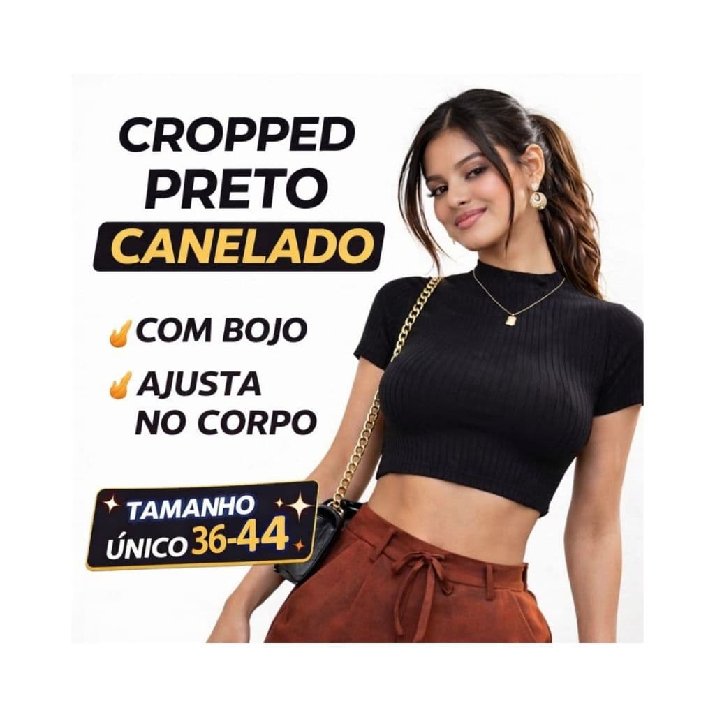 Cropped Feminino  Não Transparente Ajuste Perfeito