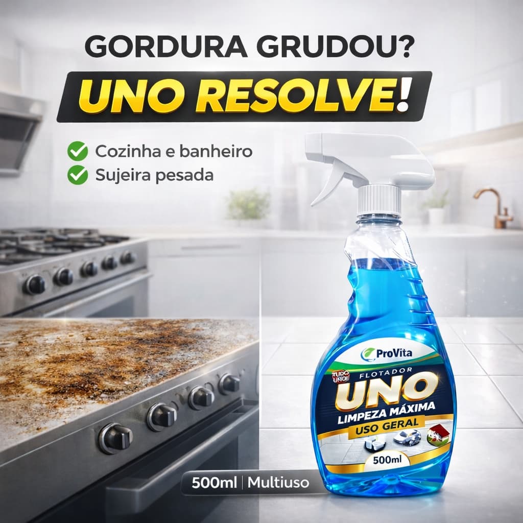 Flotador 500ml Limpador Multiuso Brilho Desengordurante Remove Gordura Manchas Dificeis Piso