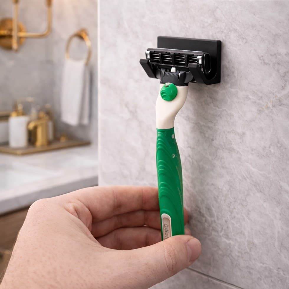 Suporte Porta Lâmina Barbear Aparelho Gillette Gilete Barbeador - Dupla Face Cola