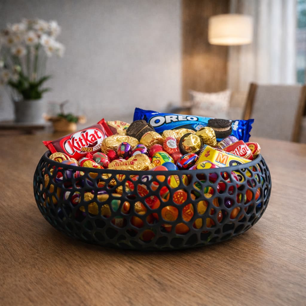 Cesta Multiuso para Frutas e Chocolates | Cesto Vazado Decorativo | Cozinha decoração, utensílios cozinha