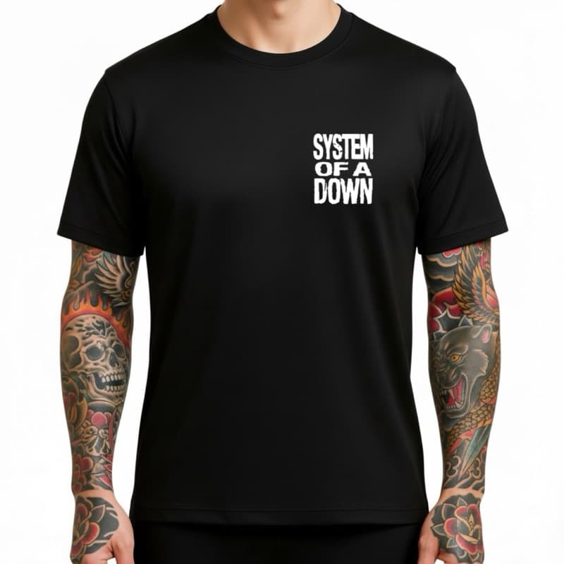Camisa Camiseta System Of Down Dry Fit Masculino Banda Rock