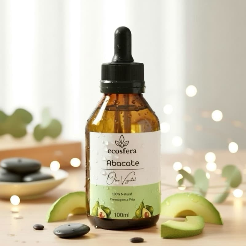 Óleo Vegetal de Abacate - 100ML - Prensado a Frio - Concentrado, 100% Puro. Tratamento de Pele e Cabelo
