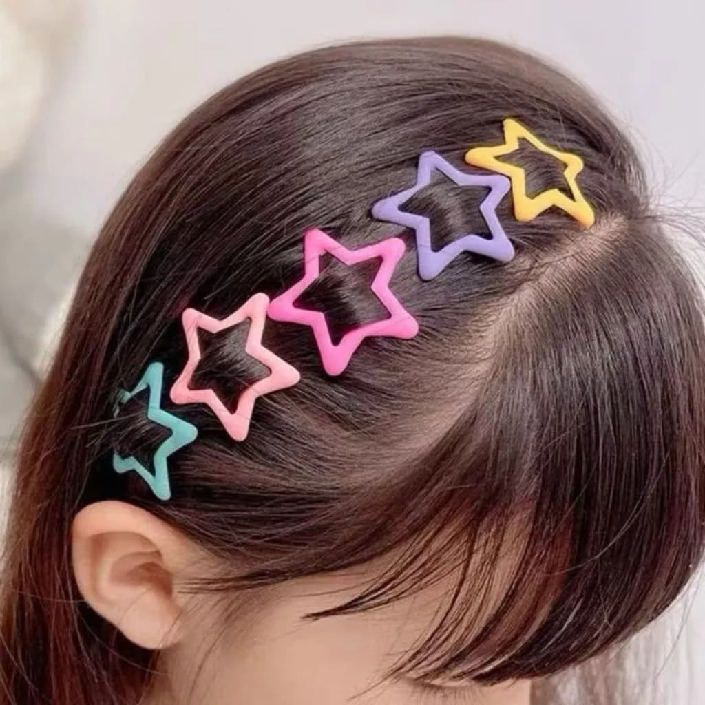 Kit Presilha Infantil tik tak estrela cabelo meninas 20 unidades