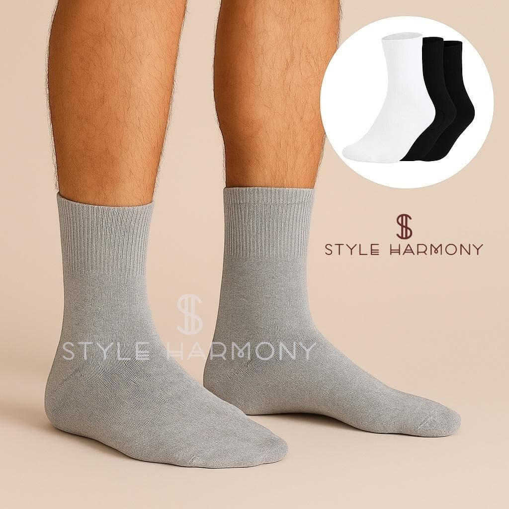Kit até 24 Pares Meia Masculina Esportiva Cano Alto Conforto Premium